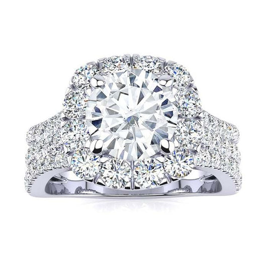 14K WHITE GOLD LAB GROWN DIAMOND RING