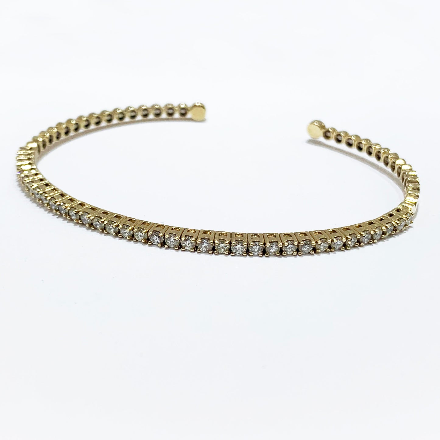14k Yellow Gold Diamond Bangle