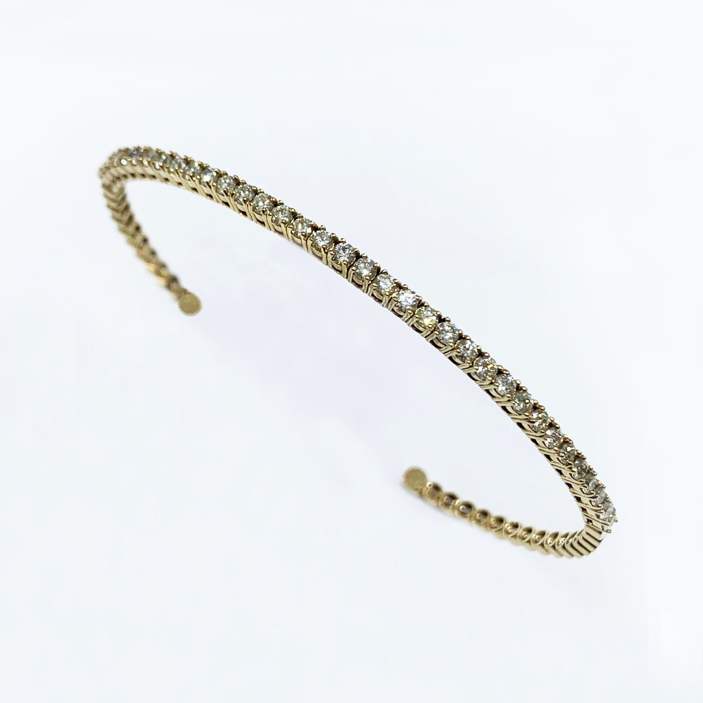 14k Yellow Gold Diamond Bangle