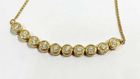 14k Yellow Gold Adjustable Diamond Bracelet