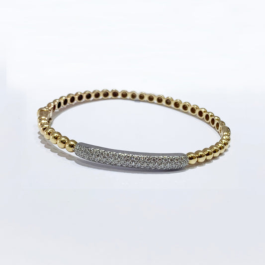 14k Rose Gold Brown Diamond Bangle