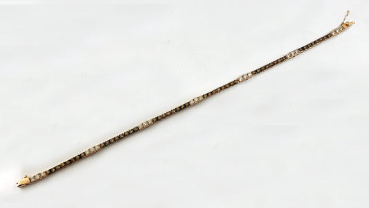 14k Rose Gold Chocolate Diamond Bracelet