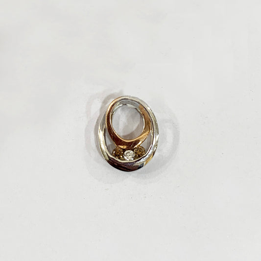 14k Rose Gold Brown Diamond Pendant