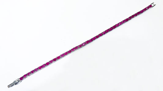 Sterling Silver Ruby Bracelet