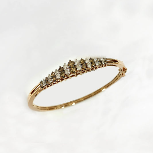 Chocolate Diamond Pyramid Bangle