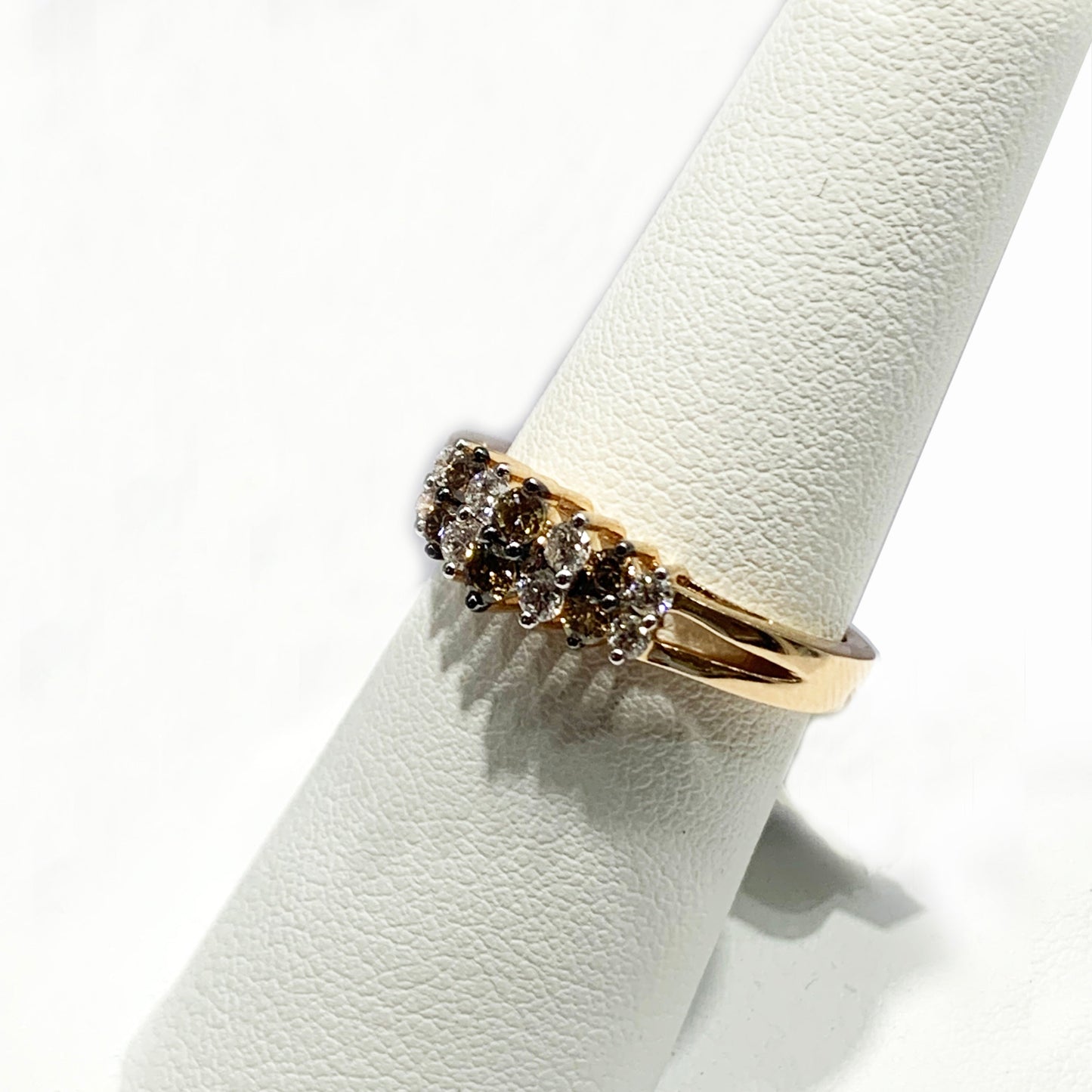 14k Rose Gold Brown Diamond Ring
