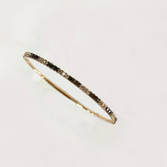 14k Rose Gold Chocolate Diamond Bangle