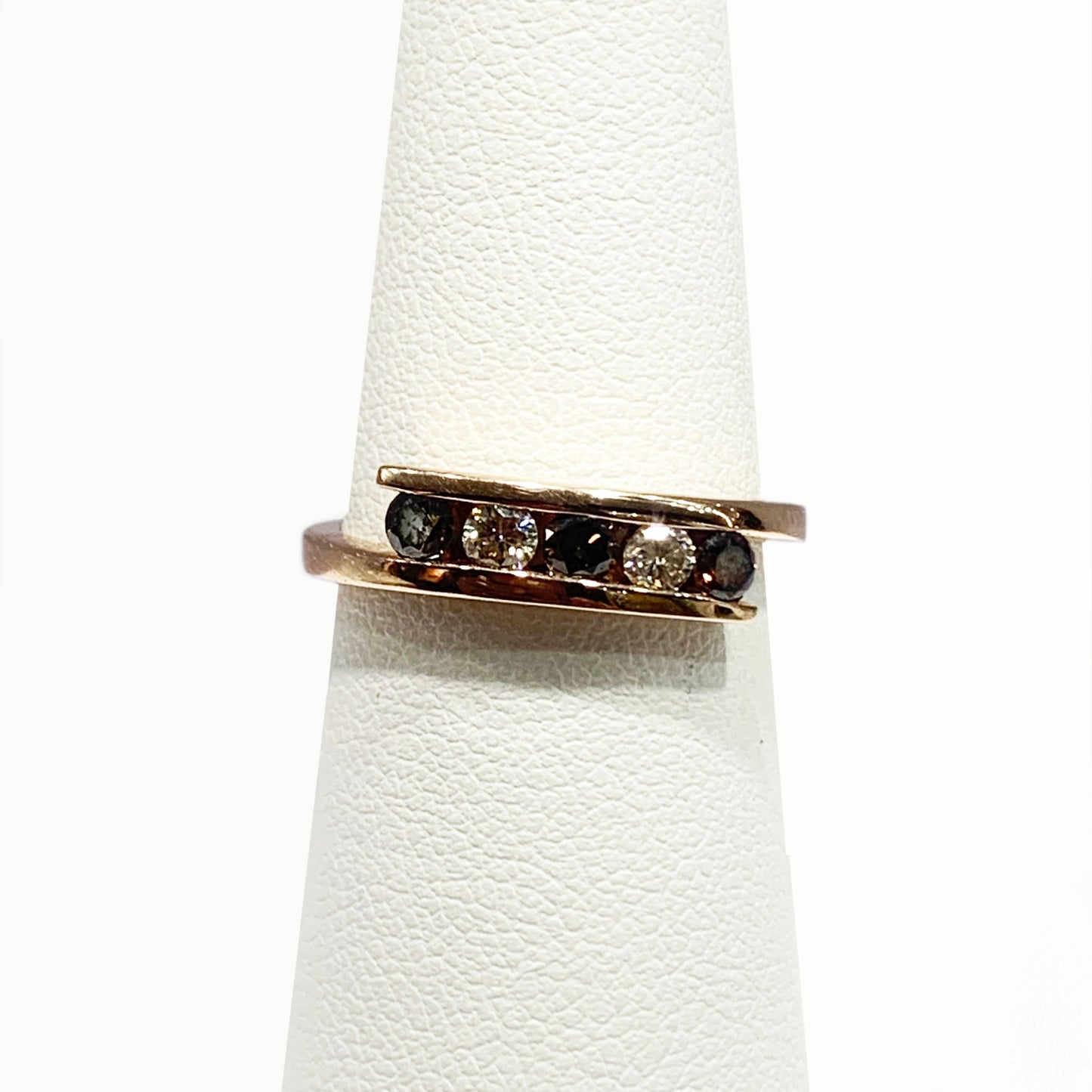 14k Rose Gold Brown Diamond Ring