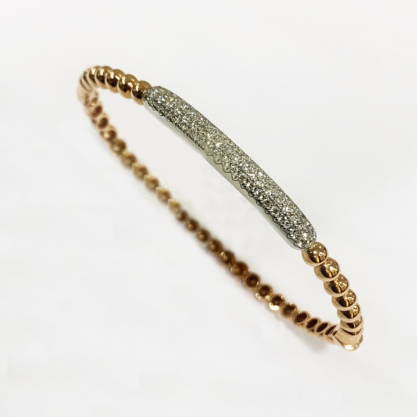 14k Rose Gold Brown Diamond Bangle