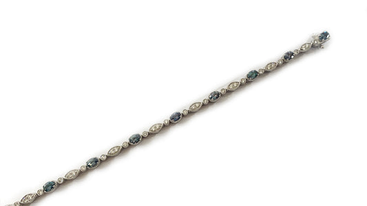 14k White Gold Alexandrite Bracelet