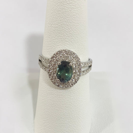 14K White Gold Alexandrite Ring