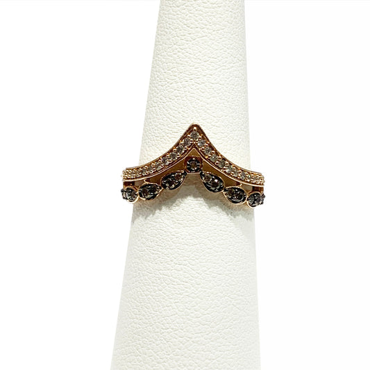 14k Rose Gold Brown Diamond Ring