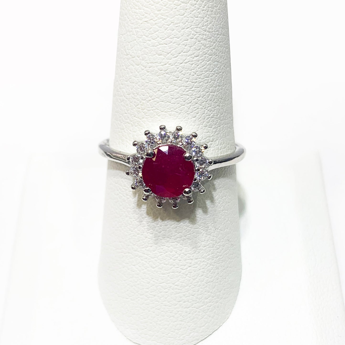 Sterling Silver Ruby Ring