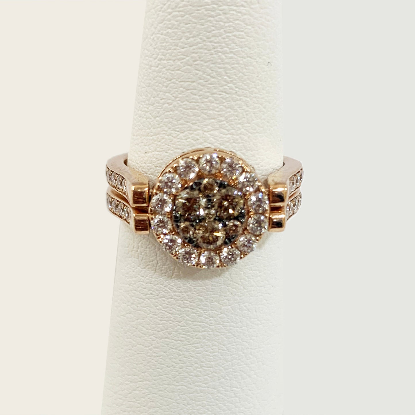 14k Rose Gold Brown Diamond Ring (LAB)