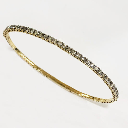 14k Rose Gold Brown Diamond Bangle - 67