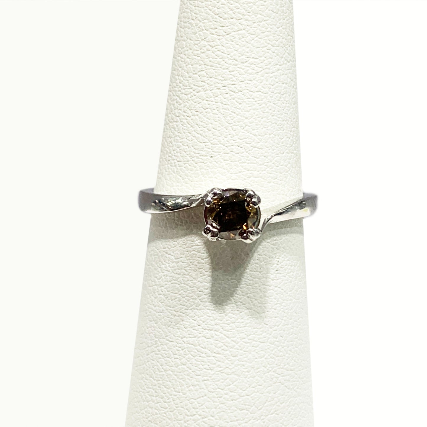 14k Rose Gold Brown Diamond Ring