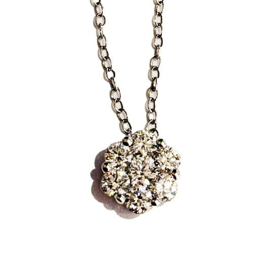 STERLING SILVER LAB DIAMOND PENDANT