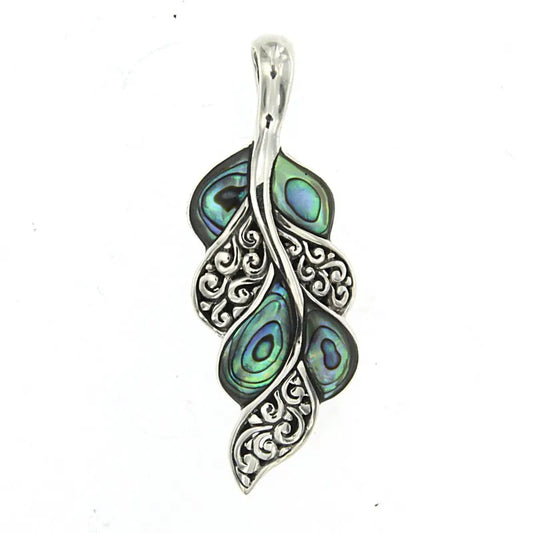 Cascada Leaf Pendant- Paua