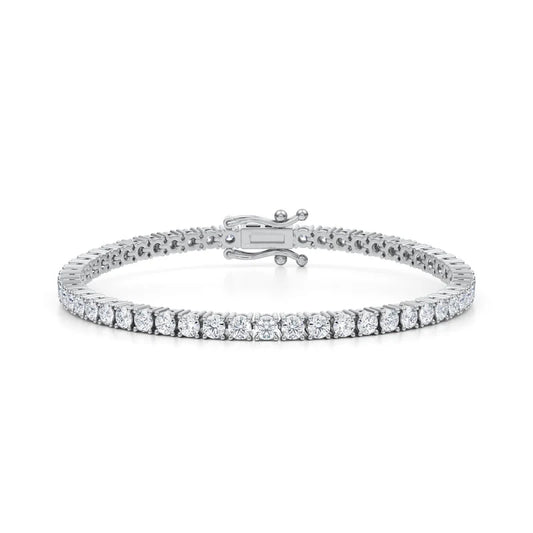 14K WHITE GOLD LAB GROWN DIAMOND BRACELET - 5 CT
