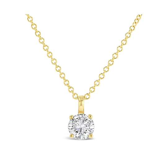 14K YELLOW GOLD LAB GROWN DIAMOND PENDANT