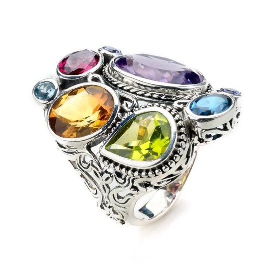 Madeira Ring- Multi Gemstones