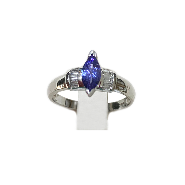 14k White Gold Tanzanite Ring