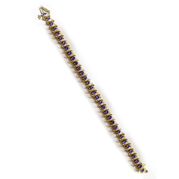 14k Yellow Gold Tanzanite Bracelet