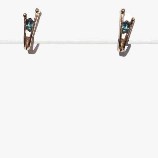 14k Yellow Gold Alexandrite Earring