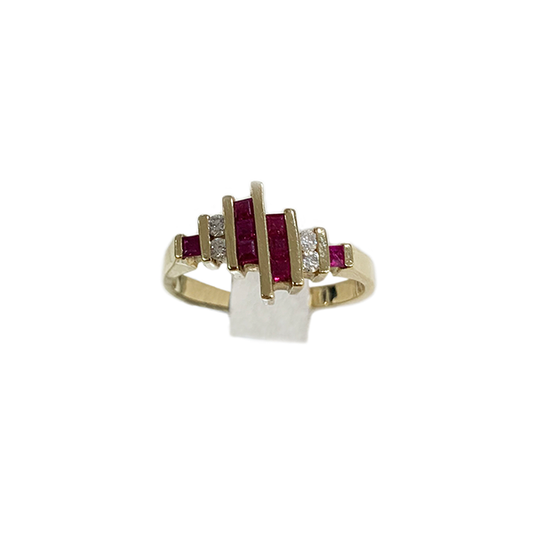 14k Yellow Gold Ruby Ring