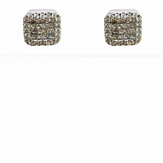 14k White Gold Diamond Earrings