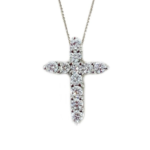 14k White Gold Diamond Pendant