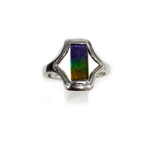 Sterling Silver Ammolite Ring