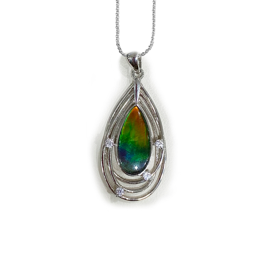 Sterling Silver Ammolite Pendant