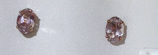 14k Rose Gold Morganite Earrings