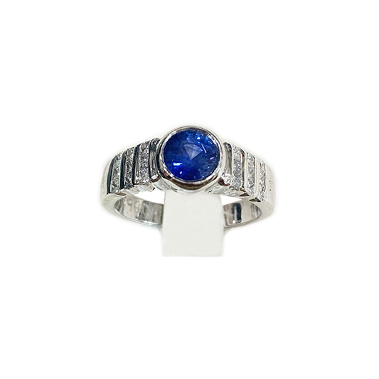 14k White Gold Sapphire Ring