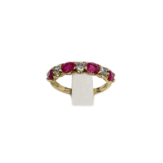 14k Yellow Gold Ruby Band