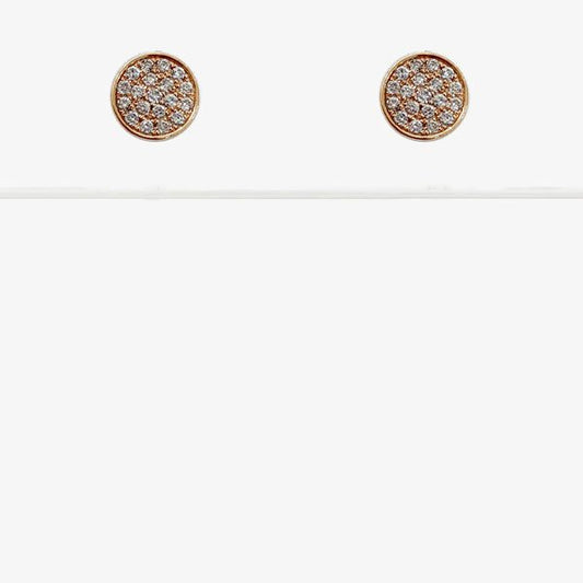 14k Rose Gold Diamond Earrings