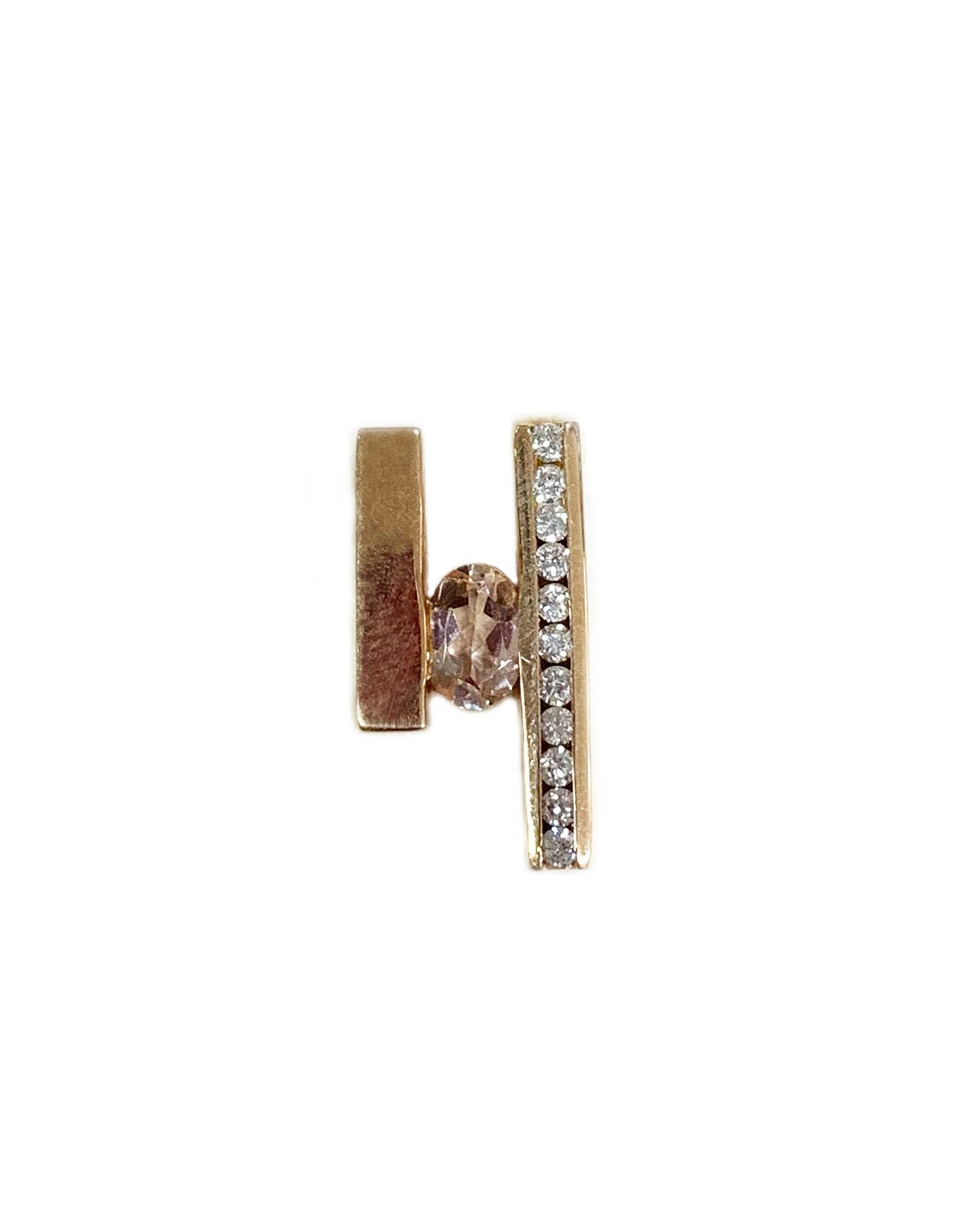 14k Rose Gold Morganite Pendant