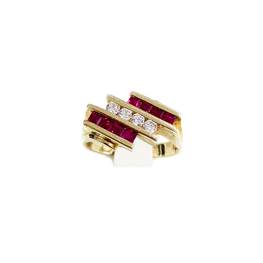 14k Yellow Gold Ruby Ring