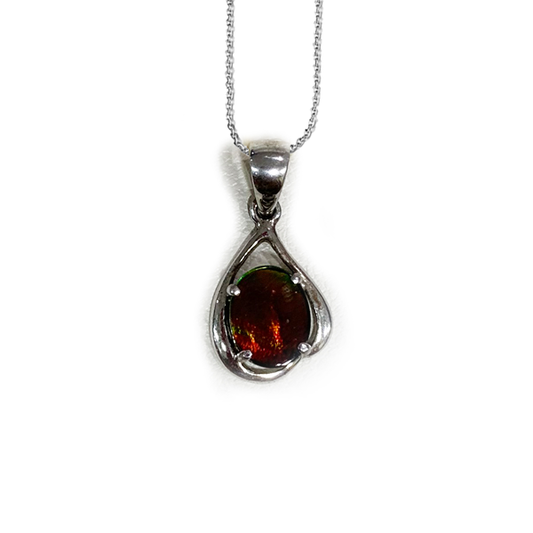 Sterling Silver Ammolite Pendant