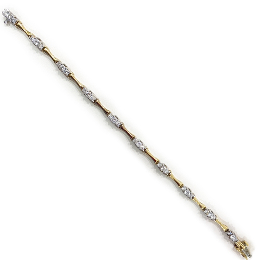 14k Yellow Gold Diamond Bracelet