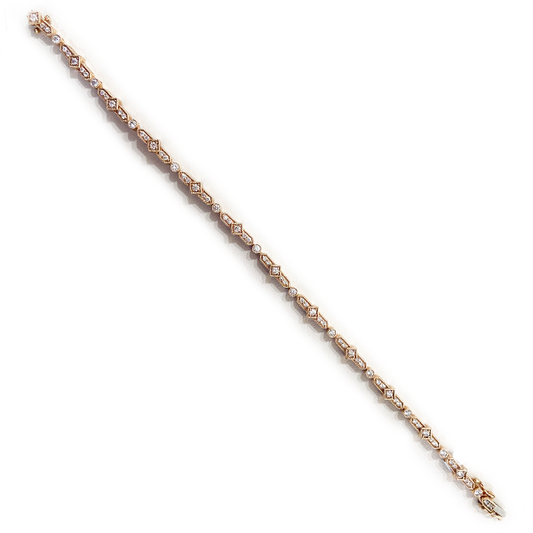 14k Rose Gold Diamond Bracelet