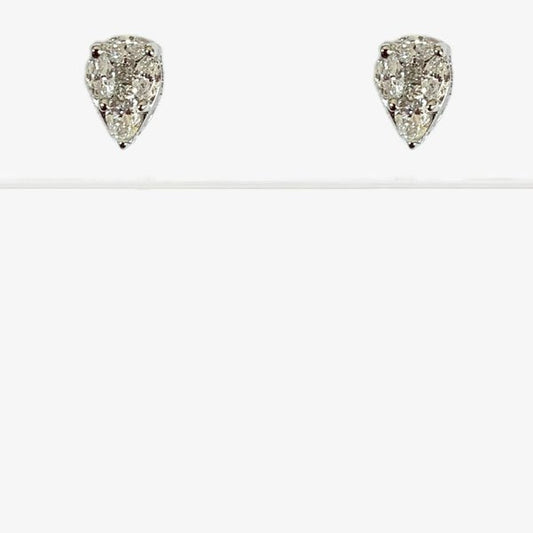 14k White Gold Diamond Earrings