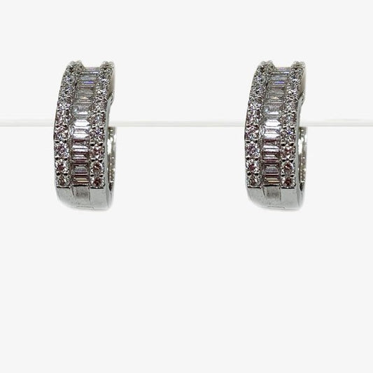 18k White Gold Diamond Earrings