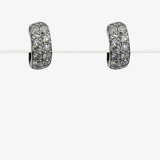 14k White Gold Diamond Earrings