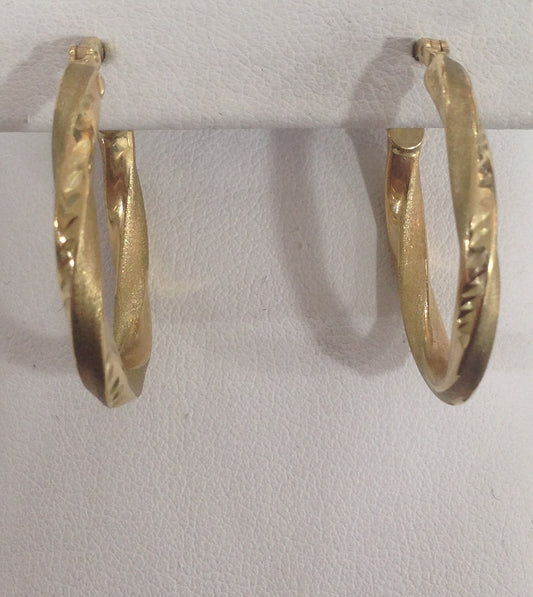 Gold Hoops Earrings