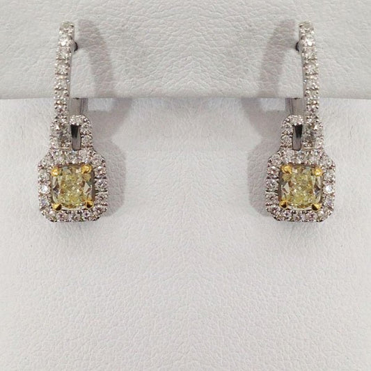 14k White Gold Diamond Earrings