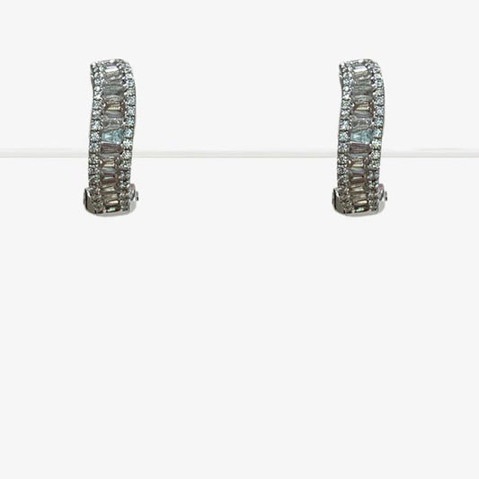 14k White Gold Diamond Earrings