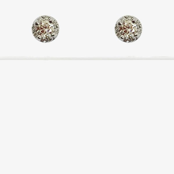 14k White Gold Diamond Earrings