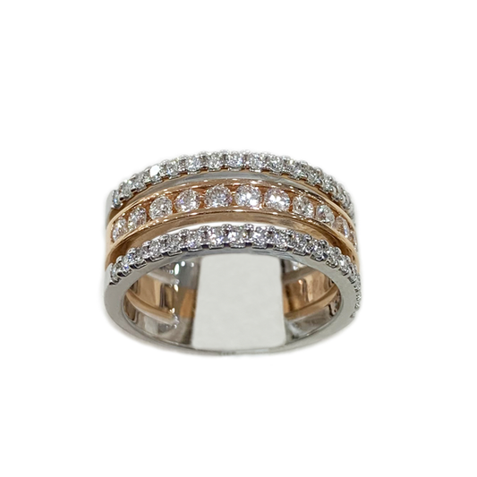 14k Two Tone Diamond Ring